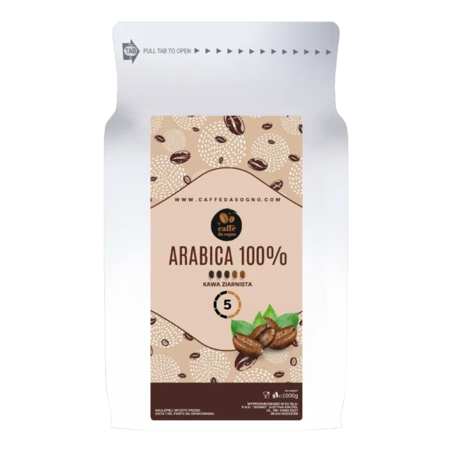 Kawa ziarnista Arabica 100% Caffe da sogno, 1kg