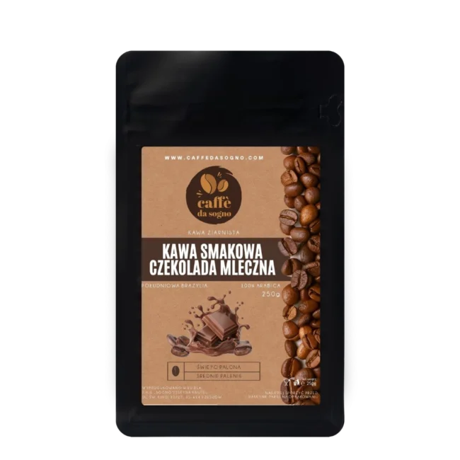 Kawa smakowa czekolada mleczna, Caffe da sogno, 250g